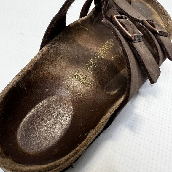 Birkenstock Mayari Mocha Brown Toe Loop Sandals Womens Size 37 L6 M4 - Picture 13 of 15